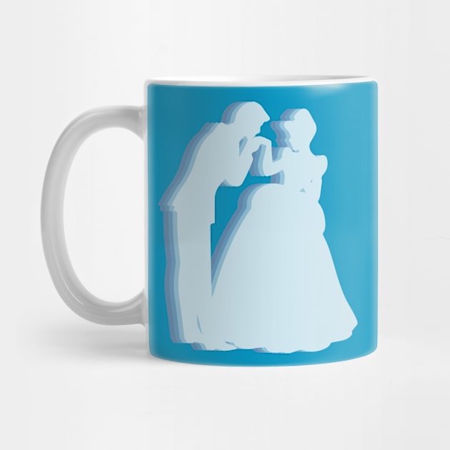 Minimalist Cinderella and Prince Silhouette by magentasponge